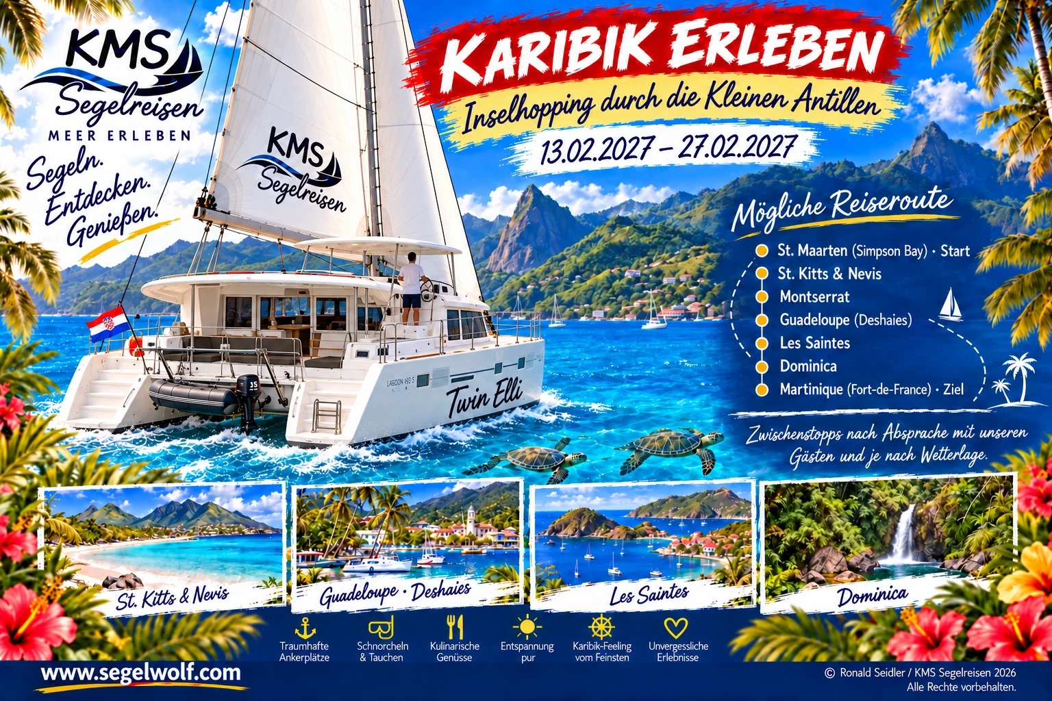 KMS-Törnmotiv: St. Maarten nach Martinique, 13.–27. Februar 2027